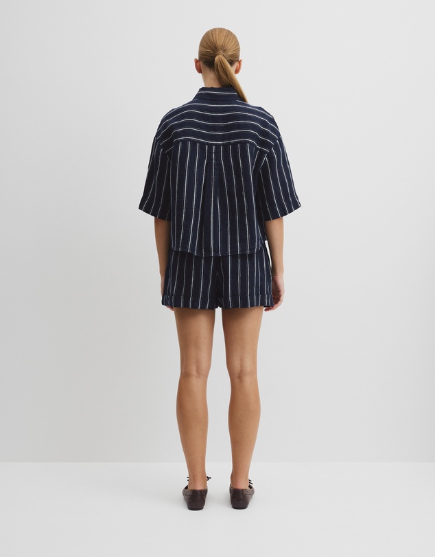Country Road - Yarn Dyed Boxy Linen Shirt