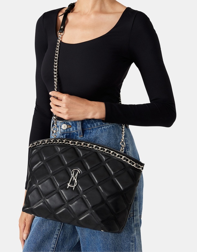Steve Madden - BSole Black Silver Handbag