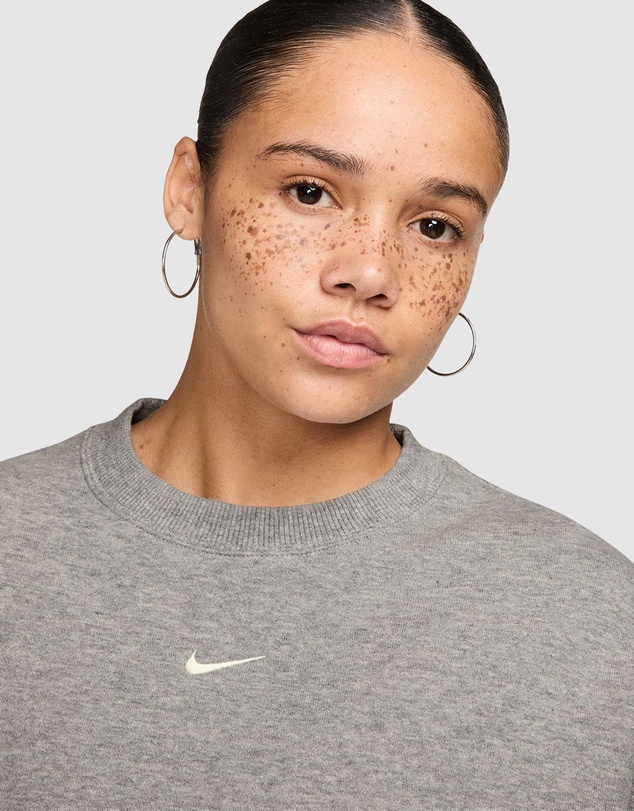 Nike - Nike Studio Fleece Oversized Cropped Crew Sweat