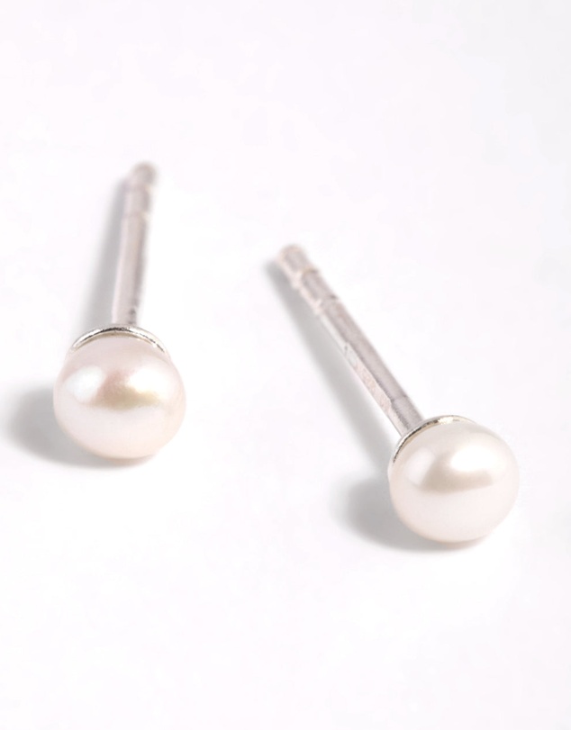 Lovisa - Sterling Silver Freshwater Pearl Stud Earrings