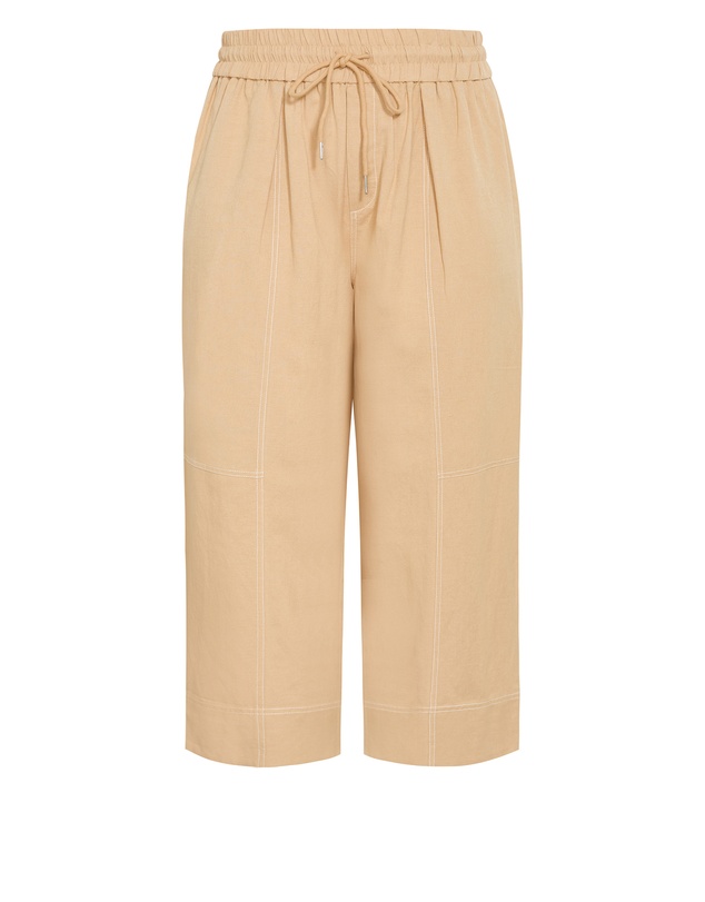 City Chic - Plus size Relaxed Barrel Leg Pant - taupe