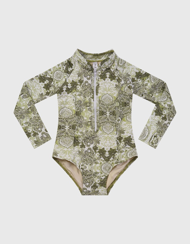 Aqua Blu Kids - Tapestry Long Sleeve One Piece - Kids