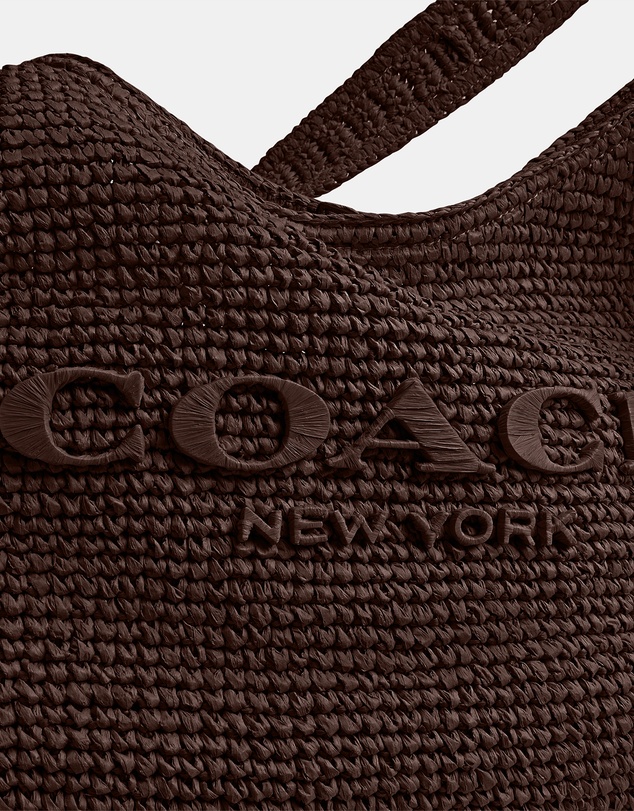 Coach - Refined Weave Straw Brooklyn Shoulder Bag 34