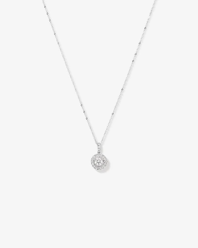 Michael Hill - Lume Lab Round Pendant with 1.00 Carat TW of Laboratory-Grown Diamonds in 10kt White Gold