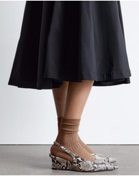 & Other Stories - Leather Wedge Slingback Pumps