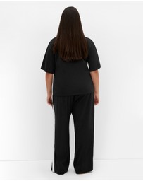 City Chic - Plus size Los Angeles Cotton Tee - black
