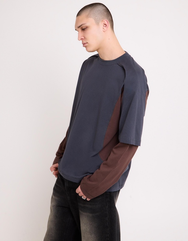 Black Noise White Rain - Workshop Double Layer Shirt