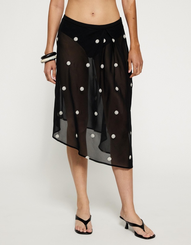 Lover - Andie Polka Dot Asymmetric Skirt