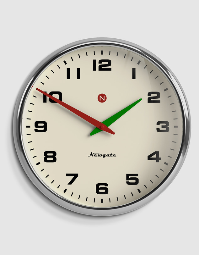 Newgate - Newgate Superstore Wall Clock Alpha Dial Chrome