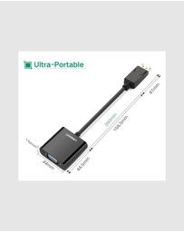 Ugreen - UGREEN DP Male to VGAFemale Converter Black