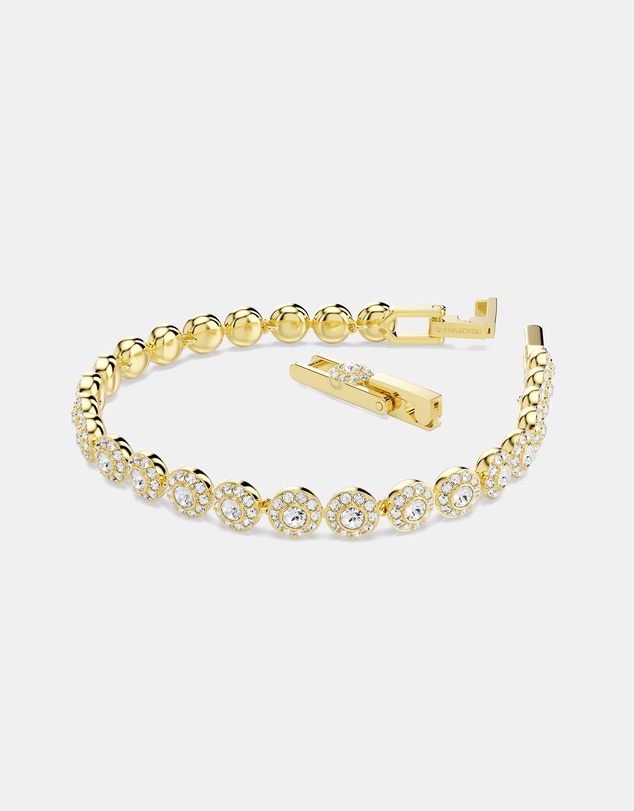 Swarovski - Una Angelic Bracelet, Round Cut, White, Gold-Tone Plated