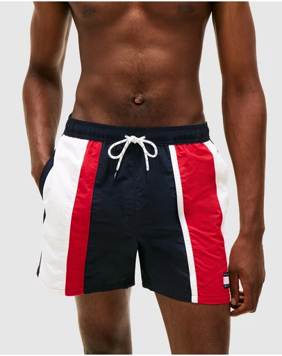 Tommy Hilfiger - Heritage Colour-Blocked Mid Length Swim Shorts