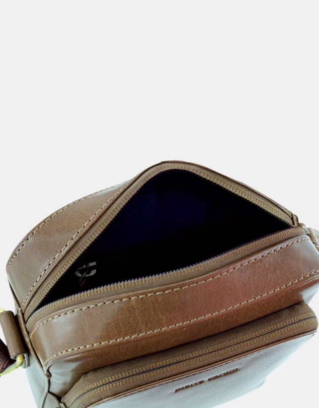 Pierre Cardin - Pierre Cardin Men's Leather Classic Crossbody Bag