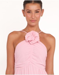 Petal & Pup - Dottie Halterneck Maxi Dress - Pink