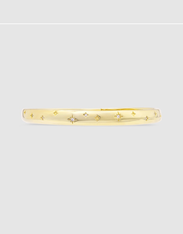 Wanderlust + Co - Midnight Hour Gold Bangle