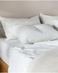 Sheet Society - Leo Washed Cotton Stripe Fitted Sheet Set