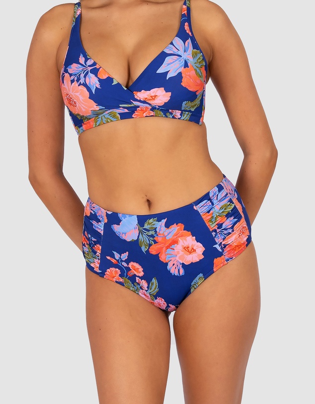 Baku Swimwear - Cala Luna Ruched High Waist Bikini Bottom