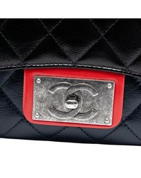 Pre-Loved by Azura Reborn - Pre-Loved Medium Tricolor Quilted Glazed Calfskin CC Plate Flap