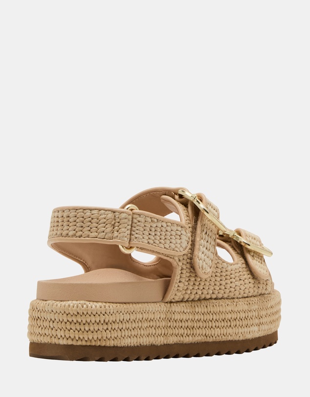 Steve Madden - Boxerr Natural Raffia Sandals