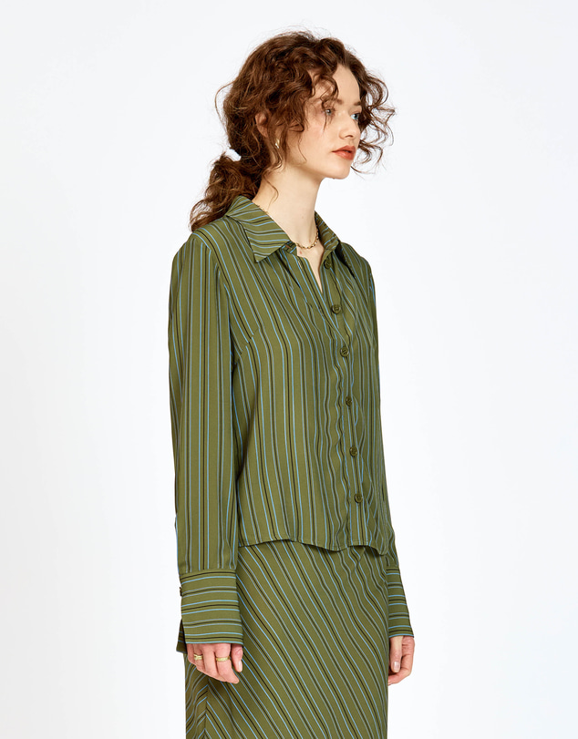 bul - Gecko Shirt Olive Stripe