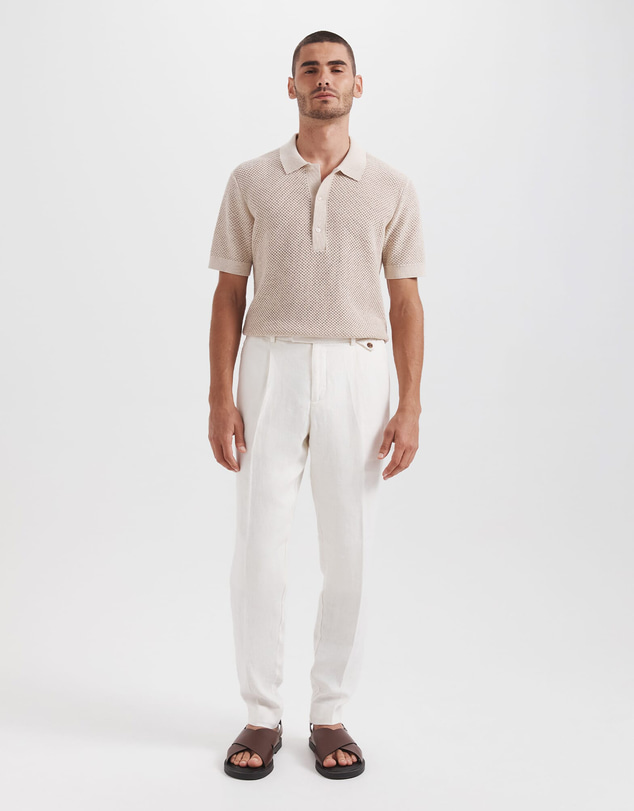 SABA - Dario Crochet Knit Polo