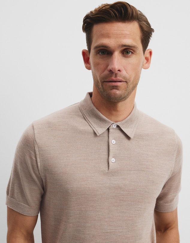 Country Road - Australian Merino Short Sleeve Button Knit Polo