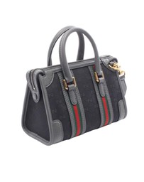 Pre-Loved by Azura Reborn - Pre-Loved Mini GG Canvas Web Bauletto Top Handle Bag