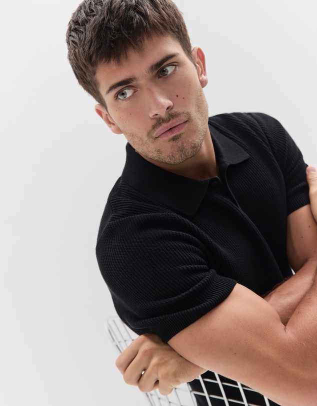 UNISON - Textured Knit Polo