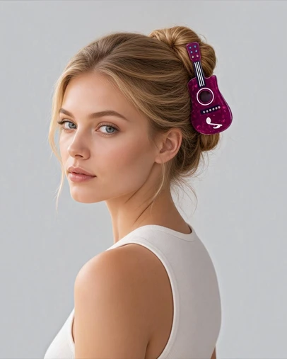 Mossée - Amethyst Melody Guitar Hair Claw
