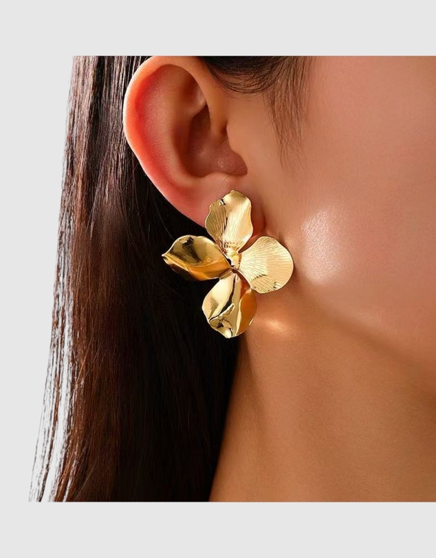 Honey and Beau - Golden Petal Earrings