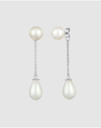 Elli Jewelry - Earrings Earjacket Drop Trend with shell core pearls in 925 sterling silver