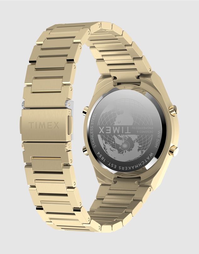 TIMEX - Q Timex® Q80 Continental 39mm Stainless Steel Bracelet Watch