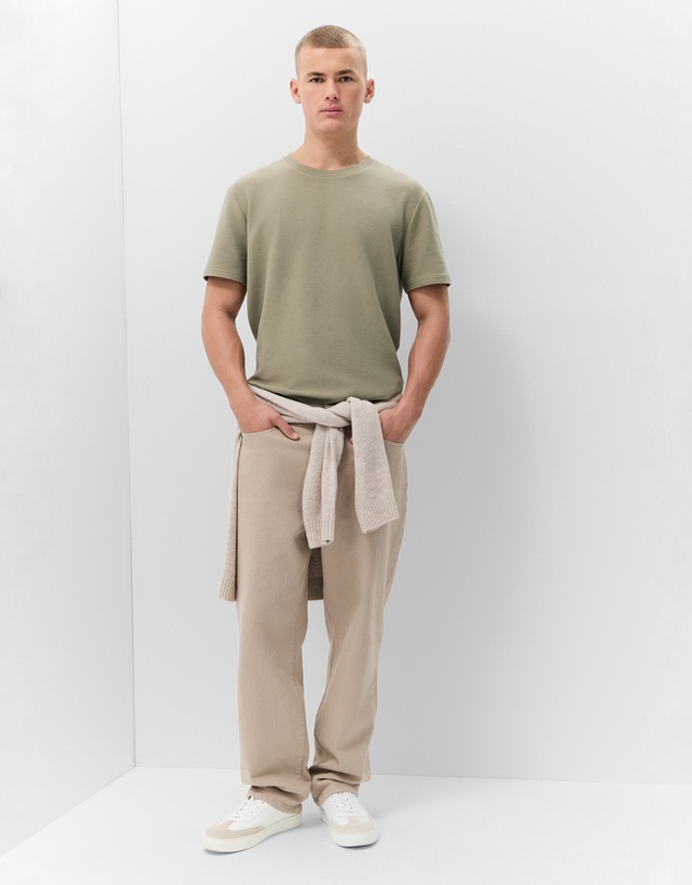 UNISON - Horizontal Rib T Shirt