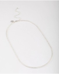 Lovisa - Silver Plated Fine Cubic Zirconia Cupchain Tennis Necklace