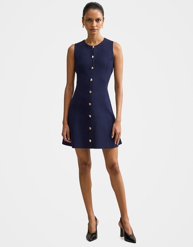 Forever New Petite - Lucienne Petite Fit and Flare Knitted Mini Dress