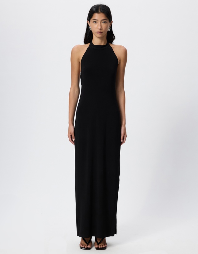 Norma Kamali - Halter Long Dress With Side Slit