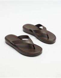 AERE - Leather Platform Thongs