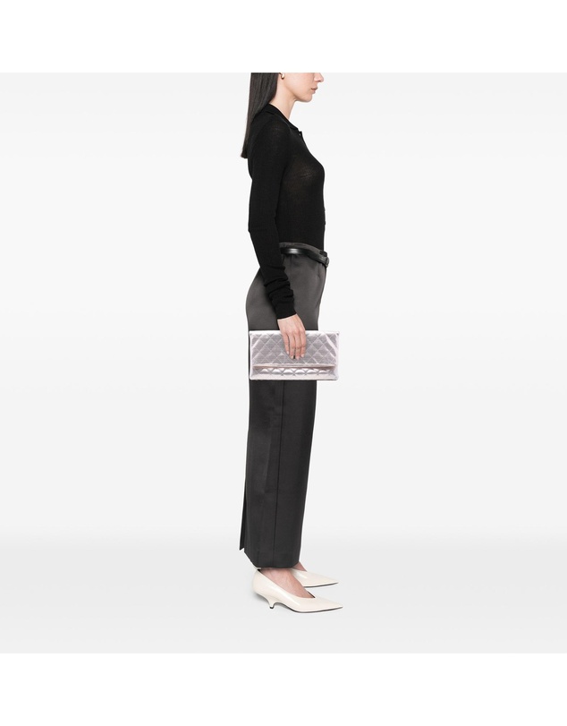 Pre-Loved by Azura Reborn - Pre-Loved Quilted Calfskin Pixel Effect Beauty Foldover Clutch