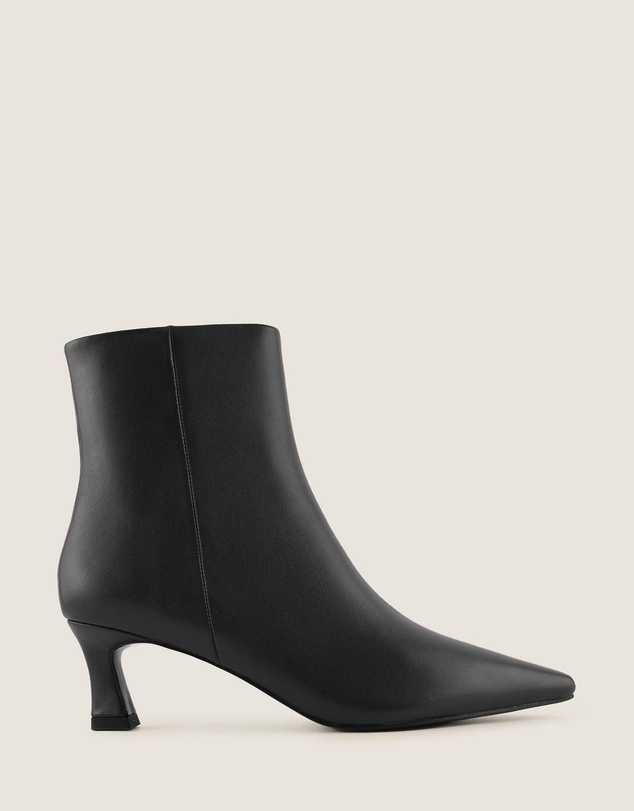 Shelly Shen - Fabba Heel Ankle Boots Black Leather