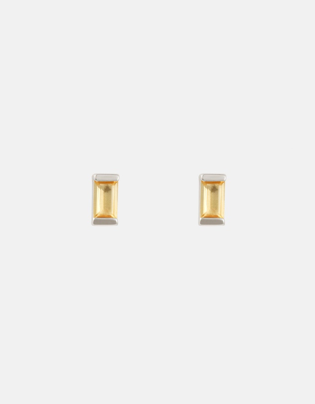 Kirstin Ash - Baguette Birthstone Studs November - Citrine