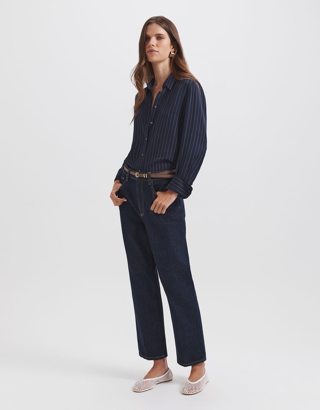 SABA - Polly Pinstripe Silk Shirt