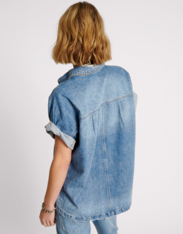 ONE TEASPOON - Blue Rapture Cut Off Denim Shirt
