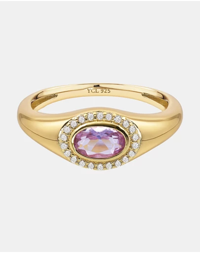 YCL  - February Birthstone Signet Ring