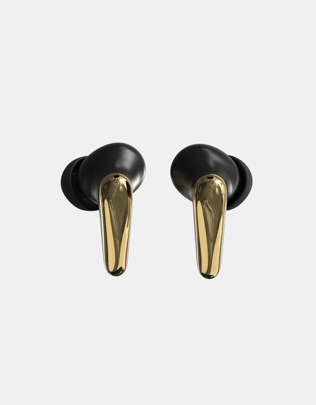 Friendie - AIR Focus ANC Matte Black and Gold Noise Cancelling Earbuds (True Wireless In Ear Headphones)