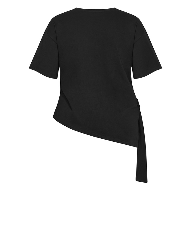 City Chic - Zanzibar Asymmetrical Side Tie Tee