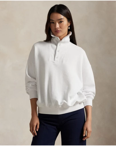 Polo Ralph Lauren - Ribbed-Trim Mock Neck Pullover