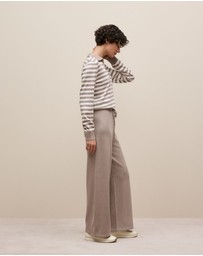 Trenery - Cotton Cashmere Knit Pant in Cinder