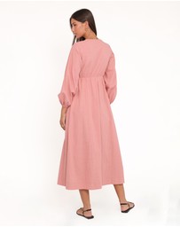 Petal & Pup - Riven Long Sleeve Maxi Dress - Pink