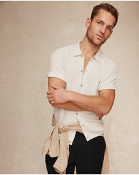 Country Road - Short Sleeve Cotton Linen Knit Shirt