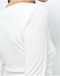 AERE - Emma Draped Cupro Top